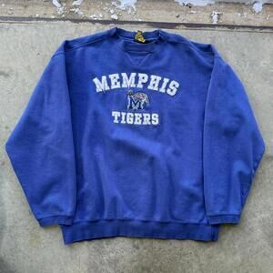 Vintage Memphis tigers blue embroidered sweatshirt crewneck size XL essential